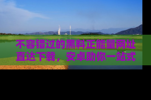 不容错过的黑料正能量网址直达下载,安卓助你一站式吃瓜体验!
