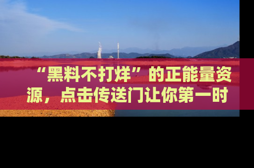 “黑料不打烊”的正能量资源,点击传送门让你第一时间获取最新入口资讯!