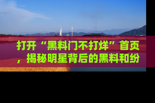 打开“黑料门不打烊”首页,揭秘明星背后的黑料和纷争真相!
