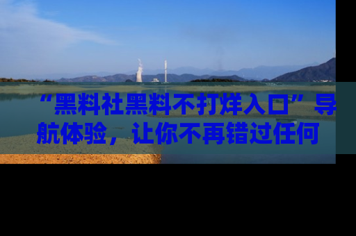 “黑料社黑料不打烊入口”导航体验,让你不再错过任何精彩黑料