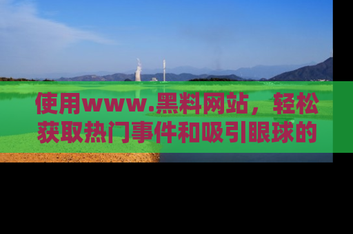使用www.黑料网站，轻松获取热门事件和吸引眼球的黑料