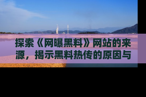 探索《网曝黑料》网站的来源，揭示黑料热传的原因与影响